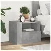 Image de Table de chevet murale gris béton 45x30x35 cm 848317