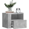 Image de Tables de chevet murales 2 pcs gris béton 45x30x35 cm, armoire de rangement, armoire murale suspendue, armoire de 848318