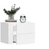 Image de Table de chevet murale blanc 45x30x35 cm, armoire de rangement, armoire murale suspendue, armoire de rangement 848325