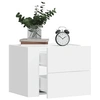 Image de Tables de chevet murales 2 pcs blanc 45x30x35 cm, armoire de rangement, armoire murale suspendue, armoire de 848326