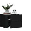 Image de Table de chevet murale noir 45x30x35 cm, armoire de rangement, armoire murale suspendue, armoire de rangement 848327