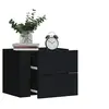 Image de Tables de chevet murales 2 pcs noir 45x30x35 cm, armoire de rangement, armoire murale suspendue, armoire de rangement 848328