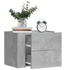 Image de Tables de chevet murales 2 pcs gris béton 45x30x35 cm, armoire de rangement, armoire murale suspendue, armoire de 848332