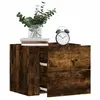 Image de Table de chevet murale chêne fumé 45x30x35 cm
