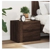 Image de Table de chevet murale chêne marron 45x30x35 cm