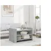 Image de Table basse gris béton 80x50x50 cm bois d'ingénierie, table latérale, table de salon, table d'accent, bout de canapé, 848342