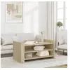 Image de Table basse chêne sonoma 100x50x50 cm bois d'ingénierie, table latérale, table de salon, table d'accent, bout de 848348