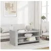 Image de Table basse gris béton 100x50x50 cm bois d'ingénierie, table latérale, table de salon, table d'accent, bout de 848349