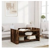 Image de Table basse chêne fumé 100x50x50 cm bois d'ingénierie, table latérale, table de salon, table d'accent, bout de 848350