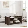 Image de Table basse chêne marron 100x50x50 cm bois d'ingénierie, table latérale, table de salon, table d'accent, bout de 848352