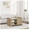 Image de Table basse chêne sonoma 80x50x50 cm bois d'ingénierie, table latérale, table de salon, table d'accent, bout de 848355