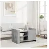 Image de Table basse gris béton 80x50x50 cm bois d'ingénierie, table latérale, table de salon, table d'accent, bout de canapé, 848356