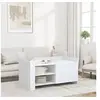 Image de Table basse blanc 100x50x50 cm bois d'ingénierie, table latérale, table de salon, table d'accent, bout de canapé, 848360