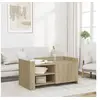 Image de Table basse chêne sonoma 100x50x50 cm bois d'ingénierie, table latérale, table de salon, table d'accent, bout de 848362