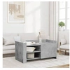 Image de Table basse gris béton 100x50x50 cm bois d'ingénierie, table latérale, table de salon, table d'accent, bout de 848363