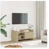 Image de Meuble TV chêne sonoma 80x35x40 cm bois d'ingénierie, support TV, buffet TV, meuble multimédia, banc TV, armoire 848369