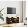 Image de Meuble TV chêne fumé 80x35x40 cm bois d ingénierie