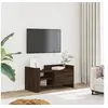 Image de Meuble TV chêne marron 80x35x40 cm bois d ingénierie