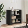 Image de Buffet noir 73,5x35x75 cm bois d'ingénierie, armoire, armoire latérale, armoire de rangement, armoire, placard, 848389