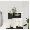 Image de Etagère murale noir 70,5x35x30,5 cm bois d'ingénierie, étagère murale cube, organisateur cube, étagère flottante, 848452