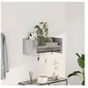Image de Etagère murale gris béton 70,5x35x30,5 cm bois d'ingénierie, étagère murale cube, organisateur cube, étagère 848454