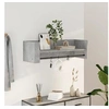Image de Etagère murale gris béton 100x35x30,5 cm bois d'ingénierie, étagère murale cube, organisateur cube, étagère 848461