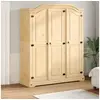 Image de Garde robe Corona 151,5x52x186 cm bois de pin massif