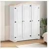 Image de Garde robe Corona blanc 151,5x52x186 cm bois de pin massif