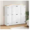Image de Garde robe Corona blanc 194x52x186 cm bois de pin massif