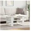 Image de Table basse blanc 102x55x42 cm bois d'ingénierie, table latérale, table de salon, table d'accent, bout de canapé, 823261