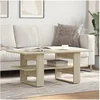 Image de Table basse chêne sonoma 102x55x42 cm bois d'ingénierie, table latérale, table de salon, table d'accent, bout de 823264