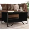 Image de Table basse noir 75x51x40 cm bois d'ingénierie, table d'appoint, table de salon, table latérale, bout de canapé, 848484