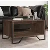 Image de Table basse chêne marron 75x51x40 cm bois d'ingénierie, table d'appoint, table de salon, table latérale, bout de 848488
