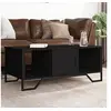 Image de Table basse noir 100x51x40 cm bois d'ingénierie, table d'appoint, table de salon, table latérale, bout de canapé, 848489