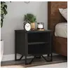 Image de Table de chevet Noir 40 x 30 x 40 cm Aggloméré, armoire, armoire latérale, support de téléphone, table de chevet, 848494