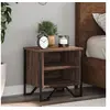 Image de Table de chevet chêne marron 40x30x40 cm bois d'ingénierie, armoire, armoire latérale, support de téléphone, table de 848502