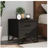 Image de Tables de chevet 2 pcs noir 40x41x40 cm bois d'ingénierie, table d'appoint, armoire de lit, table d'appoint pour la 848505