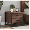 Image de Tables de chevet 2pcs chêne marron 40x41x40cm bois d'ingénierie, table d'appoint, armoire de lit, table d'appoint 848513
