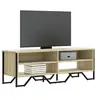 Image de Meuble TV chêne sonoma 122x34x41 cm bois d'ingénierie, support TV, buffet TV, meuble multimédia, banc TV, meuble 848570