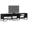 Image de Meuble TV noir 180x34x41 cm bois d'ingénierie, support TV, buffet TV, meuble multimédia, banc TV, meuble hifi, centre 848574