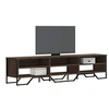 Image de Meuble TV chêne marron 180x34x41 cm bois d'ingénierie, support TV, buffet TV, meuble multimédia, banc TV, meuble 848578