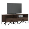Image de Meuble TV chêne marron 122x34x41 cm bois d'ingénierie, support TV, buffet TV, meuble multimédia, banc TV, meuble 848583