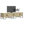Image de Meuble TV chêne sonoma 180x34x41 cm bois d'ingénierie, support TV, buffet TV, meuble multimédia, banc TV, meuble 848590