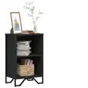 Image de Bibliothèque noir 50x31x74,5 cm bois d'ingénierie848599
