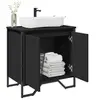 Image de Armoire lavabo de salle de bain noir 60x35x60 cm, placard lavabo de salle de bain, meubles de salle de bain, meuble 848654