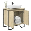 Image de Armoire lavabo de salle de bain chêne sonoma 60x35x60 cm, placard lavabo de salle de bain, meubles de salle de bain, 848655