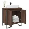Image de Armoire lavabo de salle de bain chêne marron 60x35x60 cm, placard lavabo de salle de bain, meubles de salle de bain, 848658