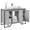Image de Armoire lavabo de salle de bain sonoma gris 91x35x60 cm, placard lavabo de salle de bain, meubles de salle de bain, 848662