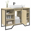 Image de Armoire lavabo de salle de bain chêne sonoma 91x35x60 cm, placard lavabo de salle de bain, meubles de salle de bain, 848665