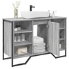 Image de Armoire lavabo de salle de bain sonoma gris 91x35x60 cm, placard lavabo de salle de bain, meubles de salle de bain, 848667
